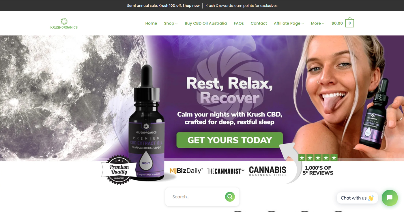 Krush Organics: CBD brand review (Australia)